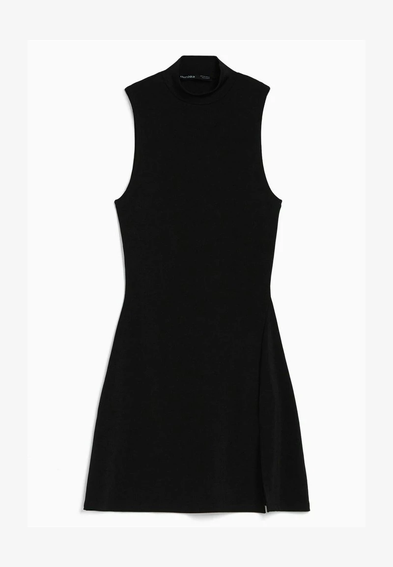 BERSHKA HIGH NECK MINI - Freizeitkleid - Black 8 BERSHKA HIGH NECK MINI - Freizeitkleid - Black – Bild 6