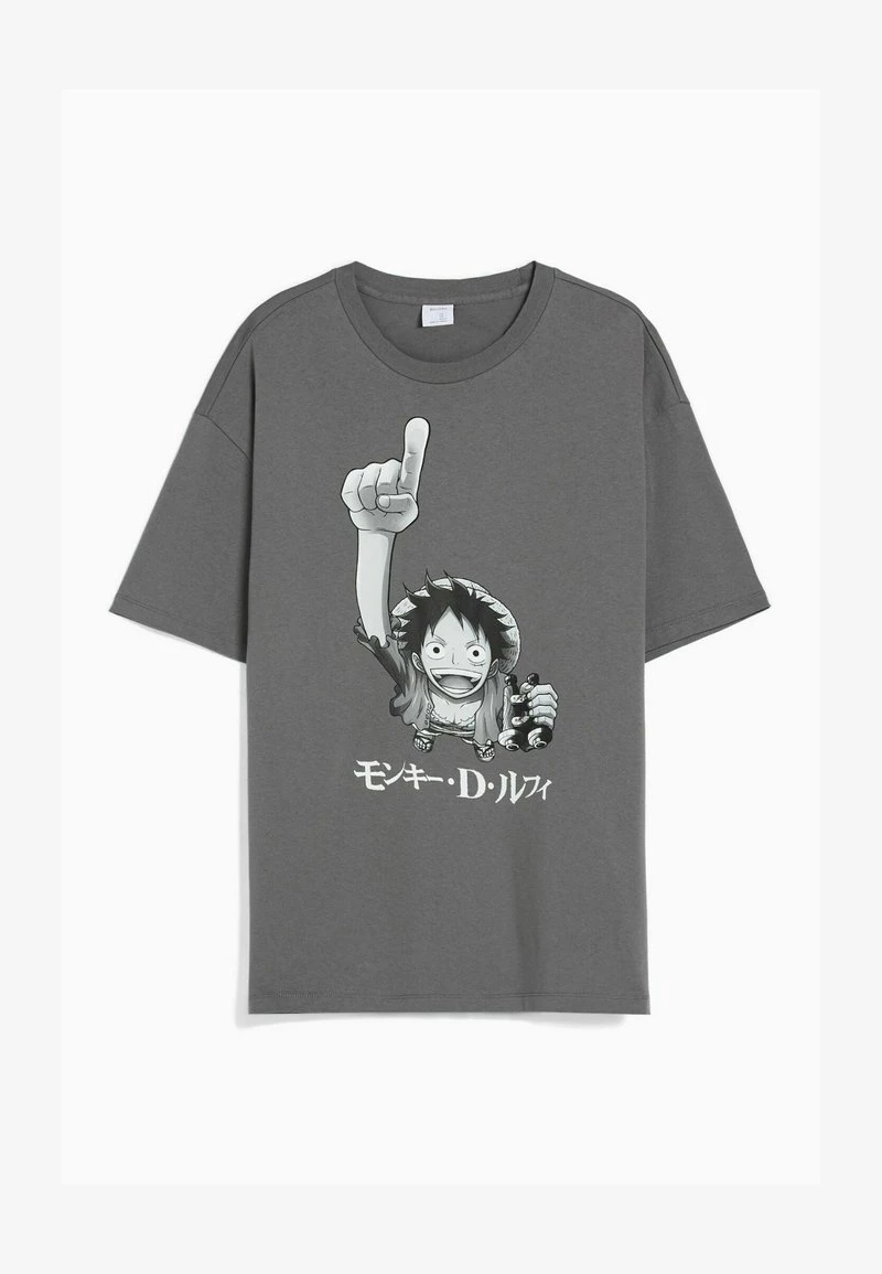 BERSHKA BOXY FIT SHORT SLEEVE ONE PIECE - T-Shirt Print - Mottled Dark Grey 7 BERSHKA BOXY FIT SHORT SLEEVE ONE PIECE - T-Shirt Print - Mottled Dark Grey – Bild 5