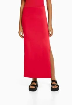 BERSHKA Maxirock - Red