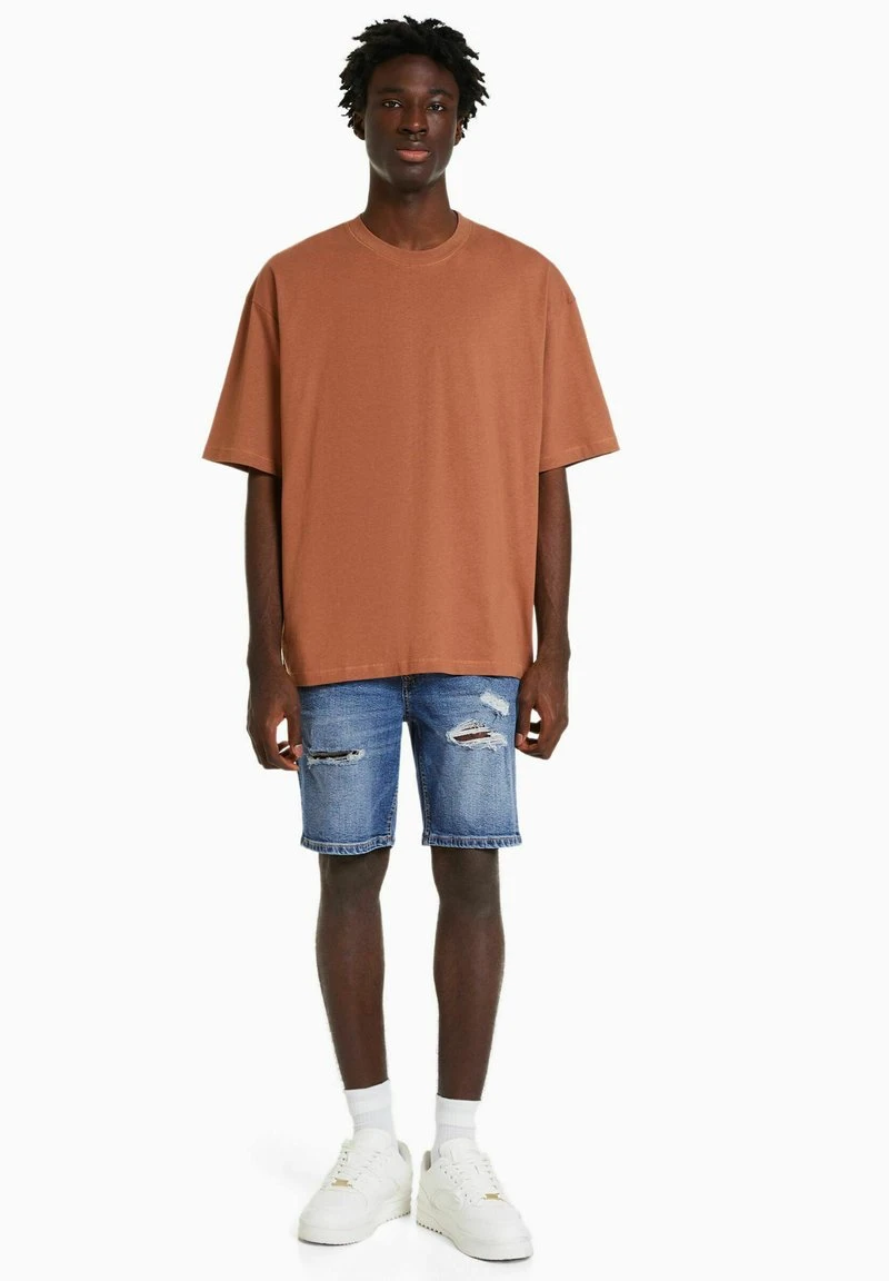 BERSHKA RIPPED - BERMUDA - Jeans Shorts - Dark Blue 4 BERSHKA RIPPED - BERMUDA - Jeans Shorts - Dark Blue – Bild 2