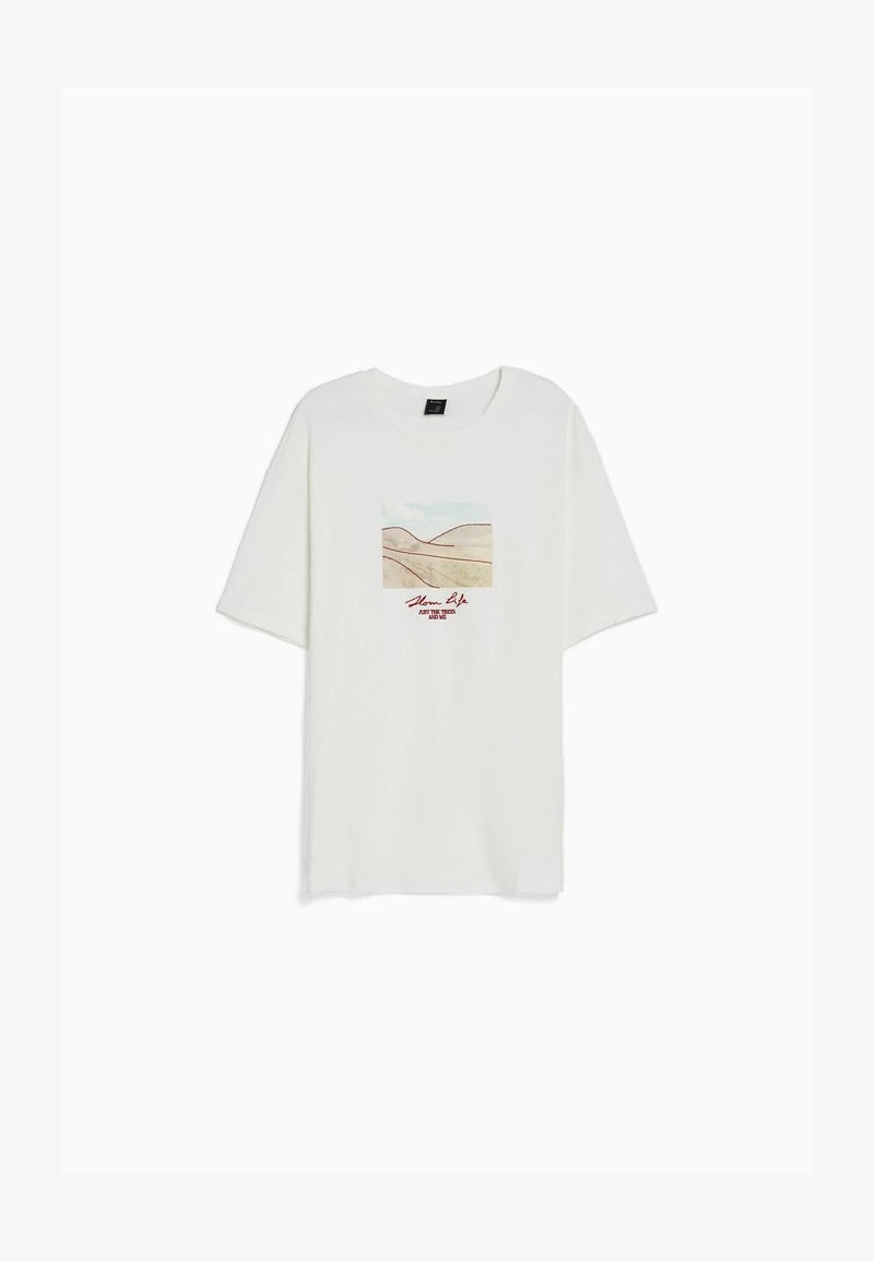 BERSHKA T-Shirt Print - Off-white 7 BERSHKA T-Shirt Print - Off-white – Bild 5