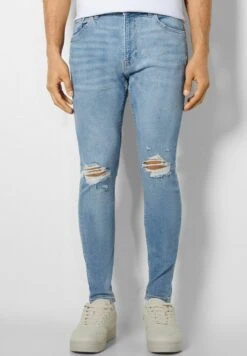 BERSHKA RIPPED - Jeans Skinny Fit - Light Blue Denim -Bershka Verkaufsgeschäft 7fc97b5066714e04a250634a6881e4be 1