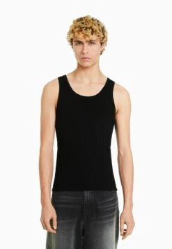 BERSHKA SLEEVELESS - Top - Black