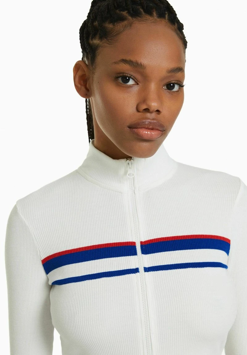 BERSHKA STRIPED - Strickpullover - Off-white 6 BERSHKA STRIPED - Strickpullover - Off-white – Bild 4