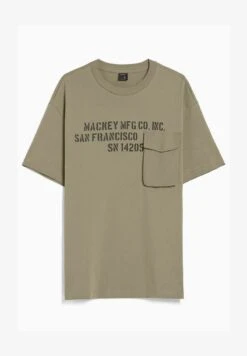 BERSHKA SHORT SLEEVE BOXY FIT WITH PRINT - T-Shirt Print - Khaki -Bershka Verkaufsgeschäft 840943eb3d0d4c6aa68ddb2323f328cc