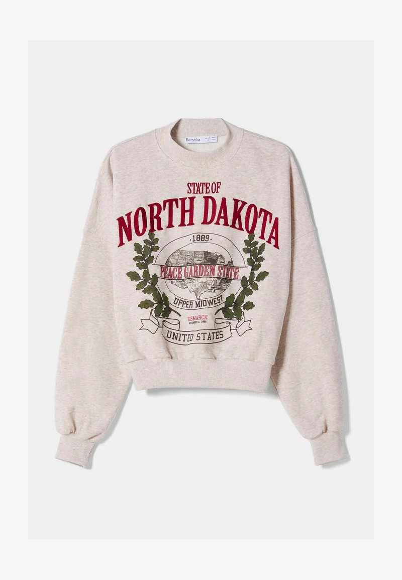 BERSHKA EMBROIDERED - Sweatshirt - Sand 7 BERSHKA EMBROIDERED - Sweatshirt - Sand – Bild 5