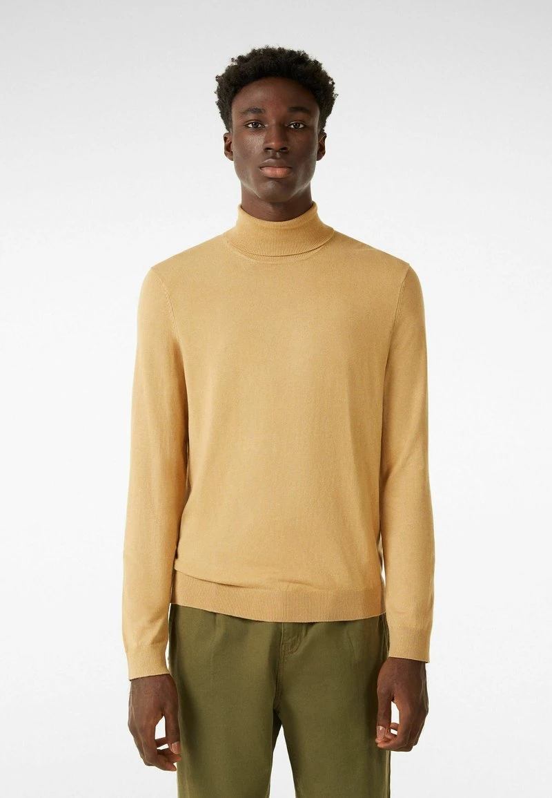 BERSHKA HIGH NECK - Strickpullover - Camel 3 BERSHKA HIGH NECK - Strickpullover - Camel