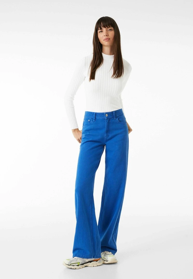 BERSHKA HIGH NECK - Strickpullover - White 6 BERSHKA HIGH NECK - Strickpullover - White – Bild 4