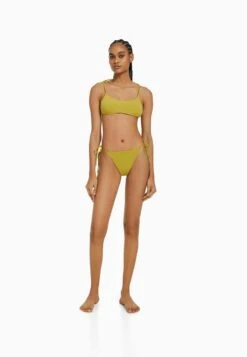 BERSHKA WIDE - Bikini-Hose - Green -Bershka Verkaufsgeschäft 86271d19c46442dab8e56c3b0aa67b35