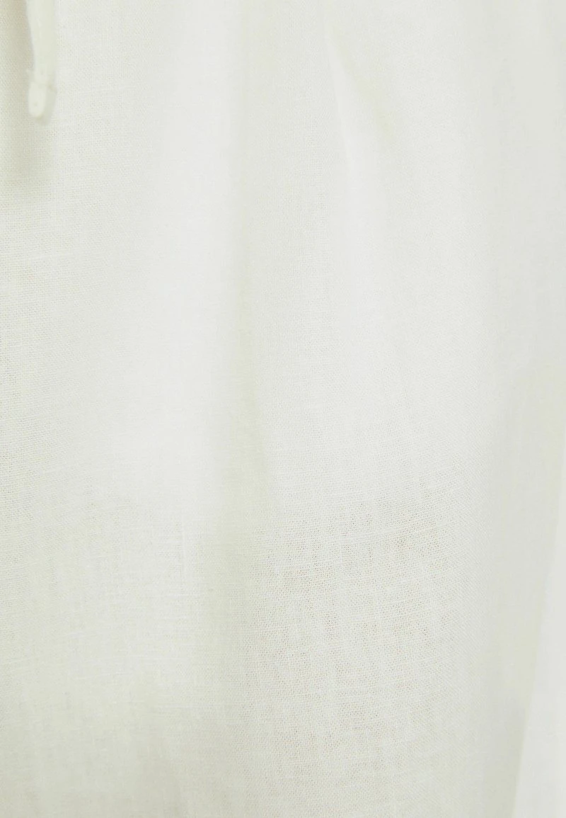 BERSHKA WIDE LEG STRAIGHT FIT WITH GATHERED WAIST - Stoffhose - Off White 7 BERSHKA WIDE LEG STRAIGHT FIT WITH GATHERED WAIST - Stoffhose - Off White – Bild 5