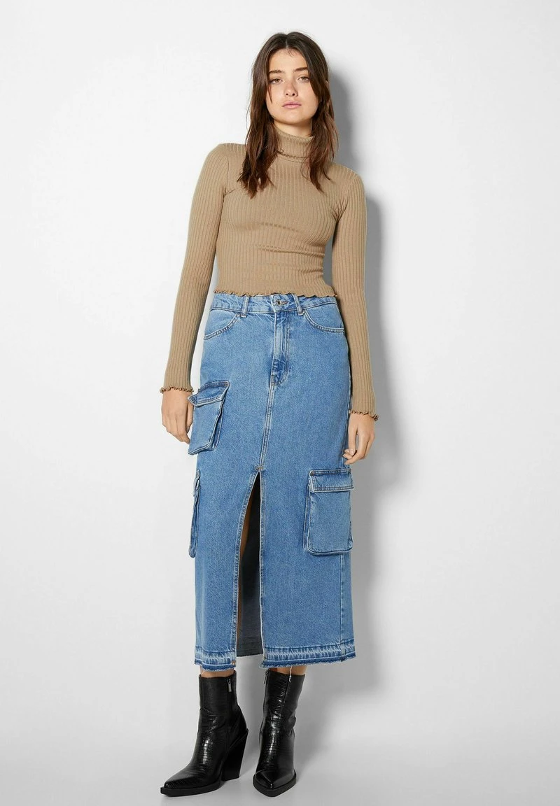 BERSHKA HIGH NECK - Strickpullover - Camel 4 BERSHKA HIGH NECK - Strickpullover - Camel – Bild 2