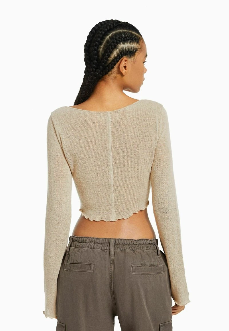 BERSHKA CURLY - Strickpullover - Stone 5 BERSHKA CURLY - Strickpullover - Stone – Bild 3