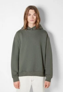 BERSHKA BOXY 07643127 - Kapuzenpullover - Khaki