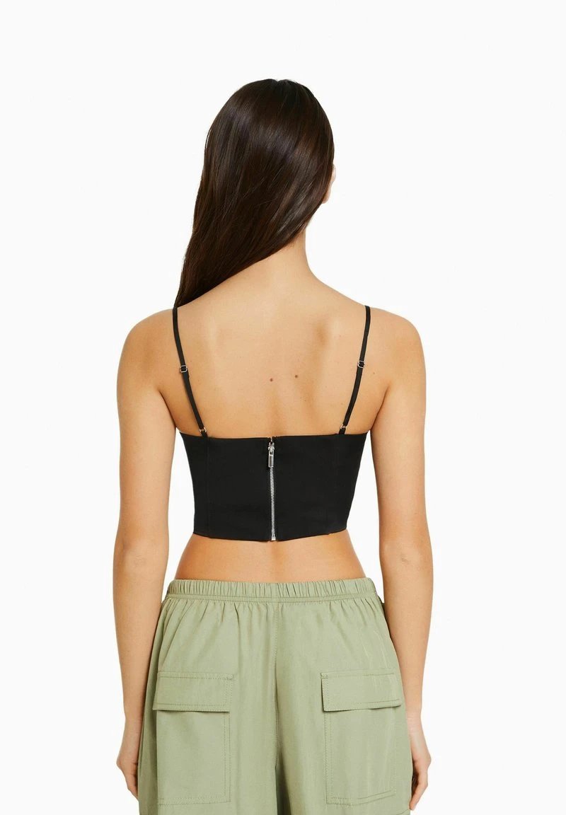 BERSHKA STRAPPY - CORSET - Top - Black 5 BERSHKA STRAPPY - CORSET - Top - Black – Bild 3