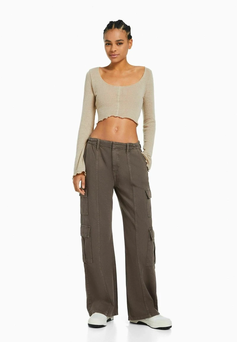 BERSHKA CURLY - Strickpullover - Stone 4 BERSHKA CURLY - Strickpullover - Stone – Bild 2