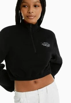 BERSHKA ZIP - Sweatshirt - Black 11 BERSHKA ZIP - Sweatshirt - Black -Bershka Verkaufsgeschäft 89b7cf332c984118b08534b4d012b0d3