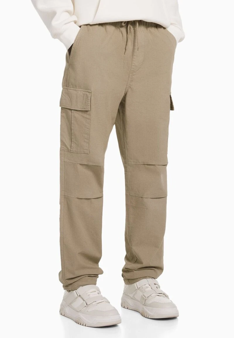 BERSHKA STOPPERS - Cargohose - Sand 2 BERSHKA STOPPERS - Cargohose - Sand