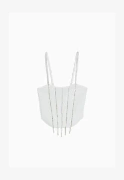 BERSHKA STRAPPY RHINESTONE - Top - Off White -Bershka Verkaufsgeschäft 8c1e596043464e3f9461497d02fae6b5