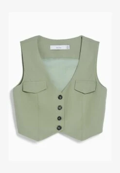 BERSHKA TAILORED BUTTONED - Weste - Khaki 12 BERSHKA TAILORED BUTTONED - Weste - Khaki -Bershka Verkaufsgeschäft 8d830467901e4a769489c29cffb0f997