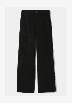 BERSHKA STRAIGHT FIT - Cargohose - Black -Bershka Verkaufsgeschäft 8e10436589ce402fb048d0b8233e83d1