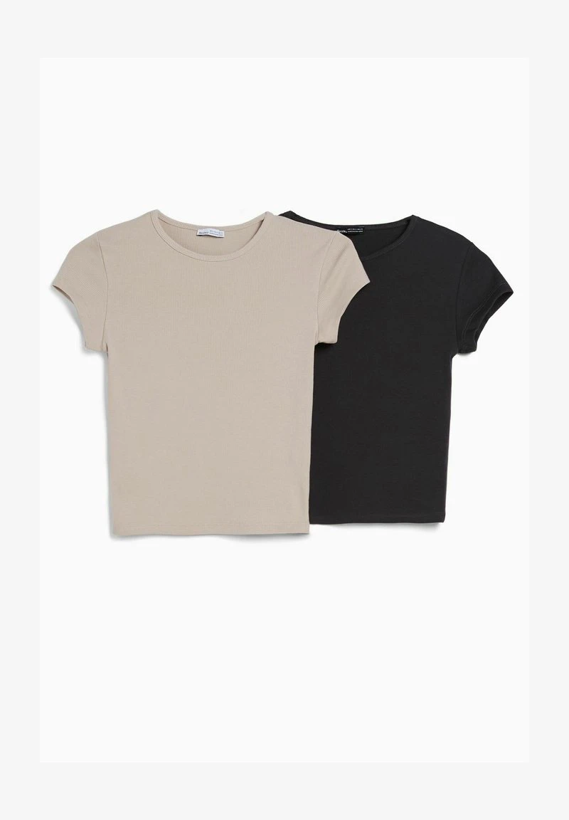 BERSHKA 2-PACK - T-Shirt Basic - Off-white 7 BERSHKA 2-PACK - T-Shirt Basic - Off-white – Bild 5