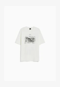 BERSHKA BOXY - T-Shirt Print - Off White -Bershka Verkaufsgeschäft 8f155c669b004e0fb075468ac2cf0541