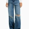 BERSHKA WIDE-LEG RIPPED - Flared Jeans - Dark Blue 2 BERSHKA WIDE-LEG RIPPED - Flared Jeans - Dark Blue -Bershka Verkaufsgeschäft 905ebbfbff8a413298025fe2b79f106c