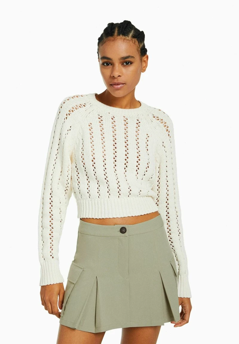 BERSHKA TAILORED WITH POCKETS - Minirock - Khaki 3 BERSHKA TAILORED WITH POCKETS - Minirock - Khaki