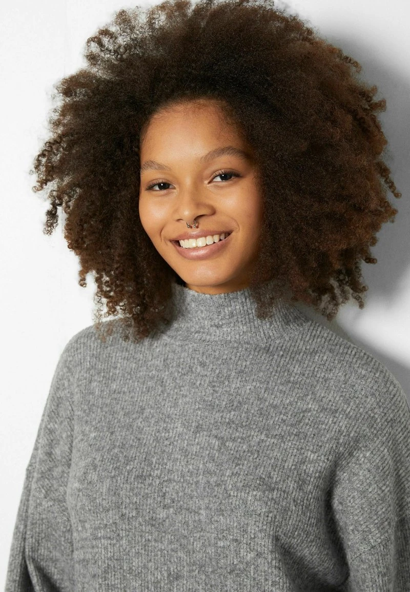 BERSHKA LONG SLEEVE - Strickkleid - Mottled Grey 5 BERSHKA LONG SLEEVE - Strickkleid - Mottled Grey – Bild 3