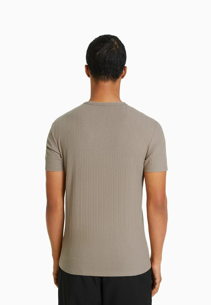 BERSHKA MUSCLE FIT SHORT SLEEVE - T-Shirt Basic - Grey 5 BERSHKA MUSCLE FIT SHORT SLEEVE - T-Shirt Basic - Grey – Bild 3