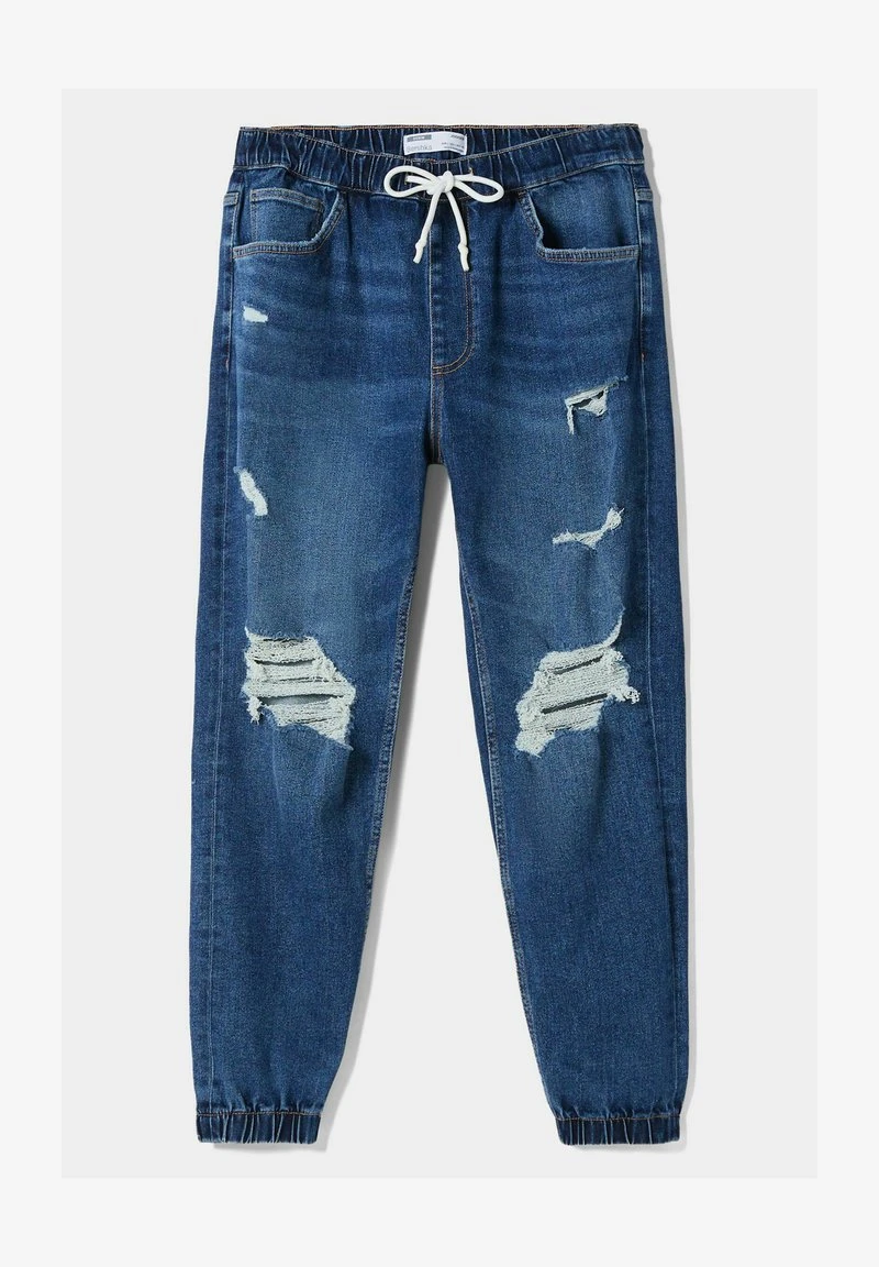 BERSHKA RIPPED - Jeans Tapered Fit - Dark Blue 7 BERSHKA RIPPED - Jeans Tapered Fit - Dark Blue – Bild 5