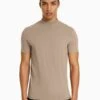 BERSHKA SHORT SLEEVE MOCK NECK - T-Shirt Basic - Brown 2 BERSHKA SHORT SLEEVE MOCK NECK - T-Shirt Basic - Brown -Bershka Verkaufsgeschäft 9515e50ca1a84685a7ceca3ad7fb860e