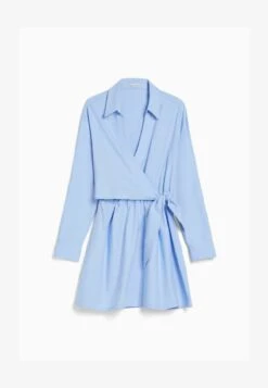 BERSHKA CROSSOVER DETAIL- MINI LONG SLEEVE - Blusenkleid - Light Blue -Bershka Verkaufsgeschäft 959b56116d76465a9d8831bb31bd976a