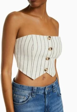 BERSHKA BUSTIER - Bluse - Beige 12 BERSHKA BUSTIER - Bluse - Beige -Bershka Verkaufsgeschäft 95fadfd038704dcc842123a41387dda2