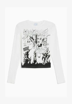 BERSHKA ANIME - Langarmshirt - White -Bershka Verkaufsgeschäft 967586897422434d8de6a7438accecff