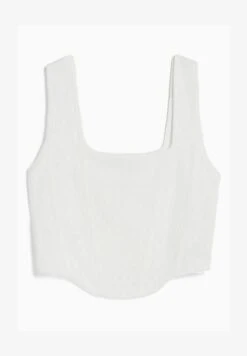 BERSHKA CROPPED POINTELLE STRAPPY - CORSET - Top - Off White 12 BERSHKA CROPPED POINTELLE STRAPPY - CORSET - Top - Off White -Bershka Verkaufsgeschäft 96bbd6bd41924e2f9aecffd046f9850f