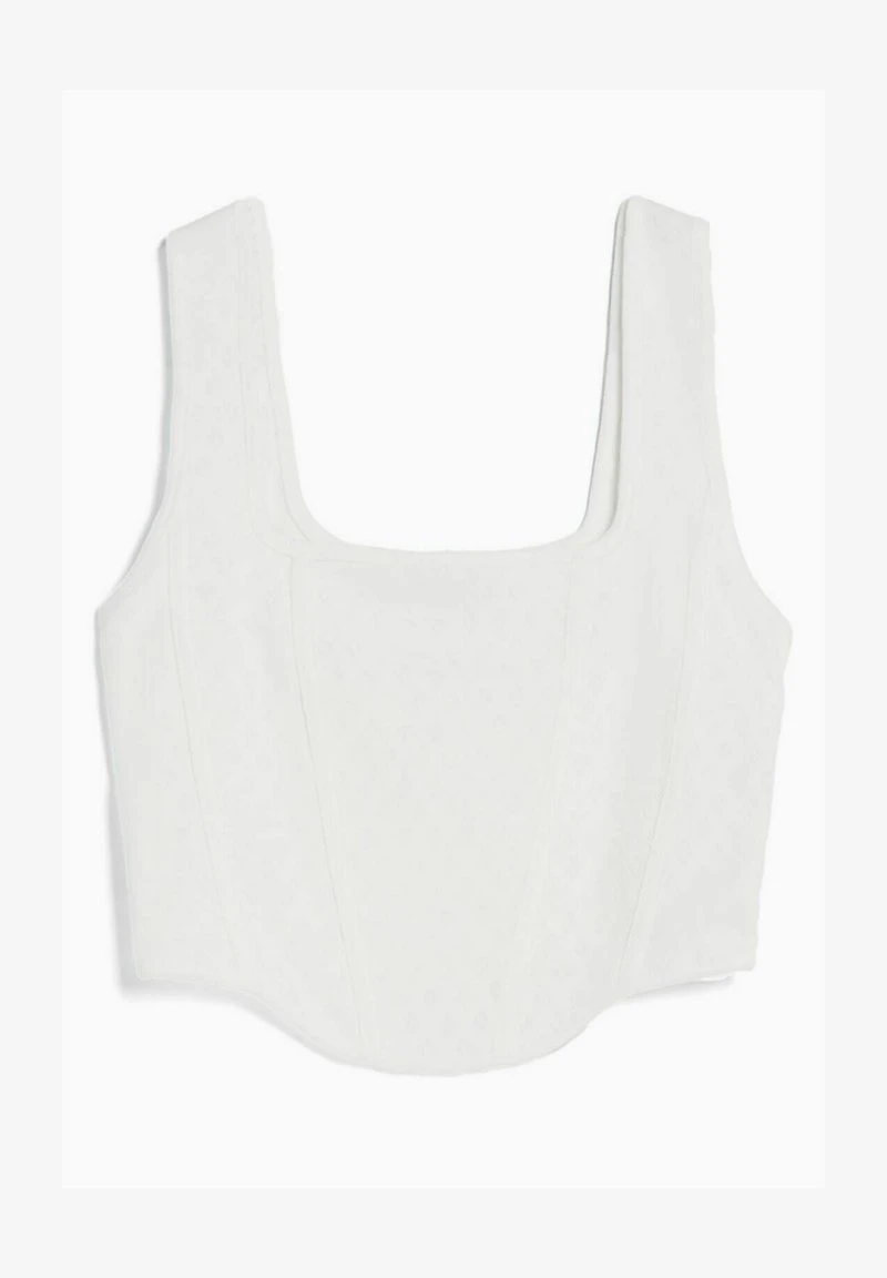BERSHKA CROPPED POINTELLE STRAPPY - CORSET - Top - Off White 7 BERSHKA CROPPED POINTELLE STRAPPY - CORSET - Top - Off White – Bild 5