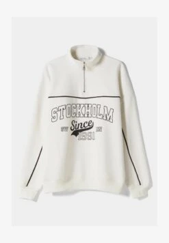 BERSHKA SAN DIEGO PRINT HALF ZIP - Sweatshirt - White -Bershka Verkaufsgeschäft 9880d76c8a684be4947652c28e86863a