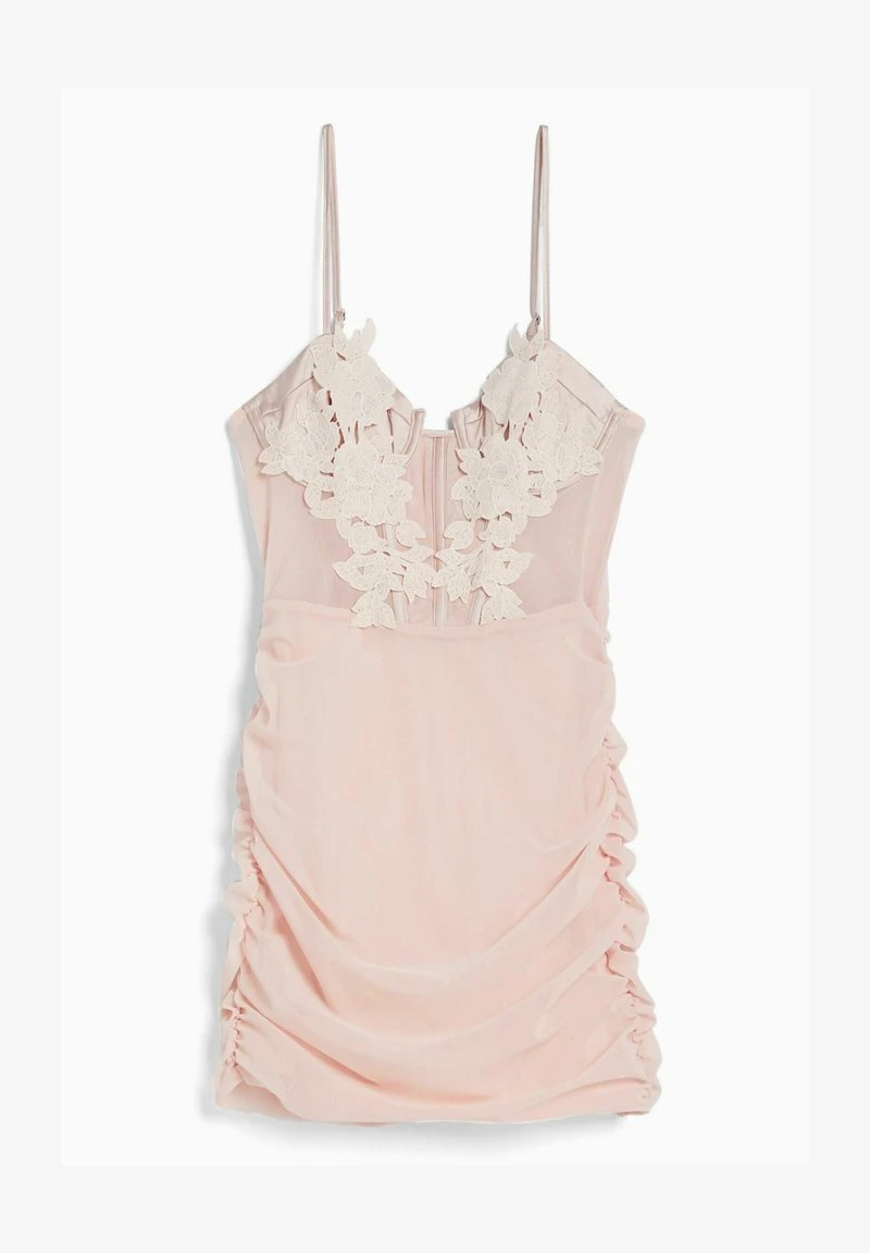 BERSHKA STRAPPY FLORAL - MINI CORSET - Cocktailkleid/festliches Kleid - Pink 8 BERSHKA STRAPPY FLORAL - MINI CORSET - Cocktailkleid/festliches Kleid - Pink – Bild 6