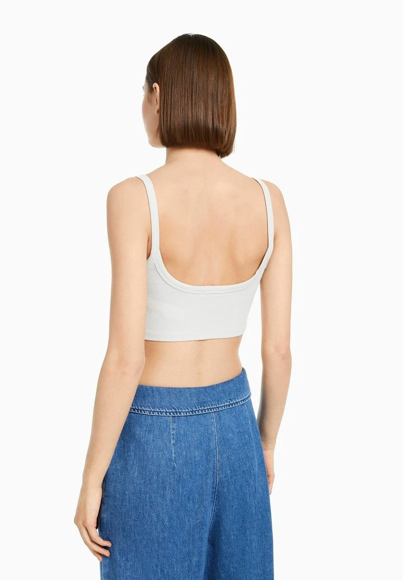 BERSHKA 2-PACK -CROPPED WITH WIDE STRAPS - Top - Offwhite/black 5 BERSHKA 2-PACK -CROPPED WITH WIDE STRAPS - Top - Offwhite/black – Bild 3