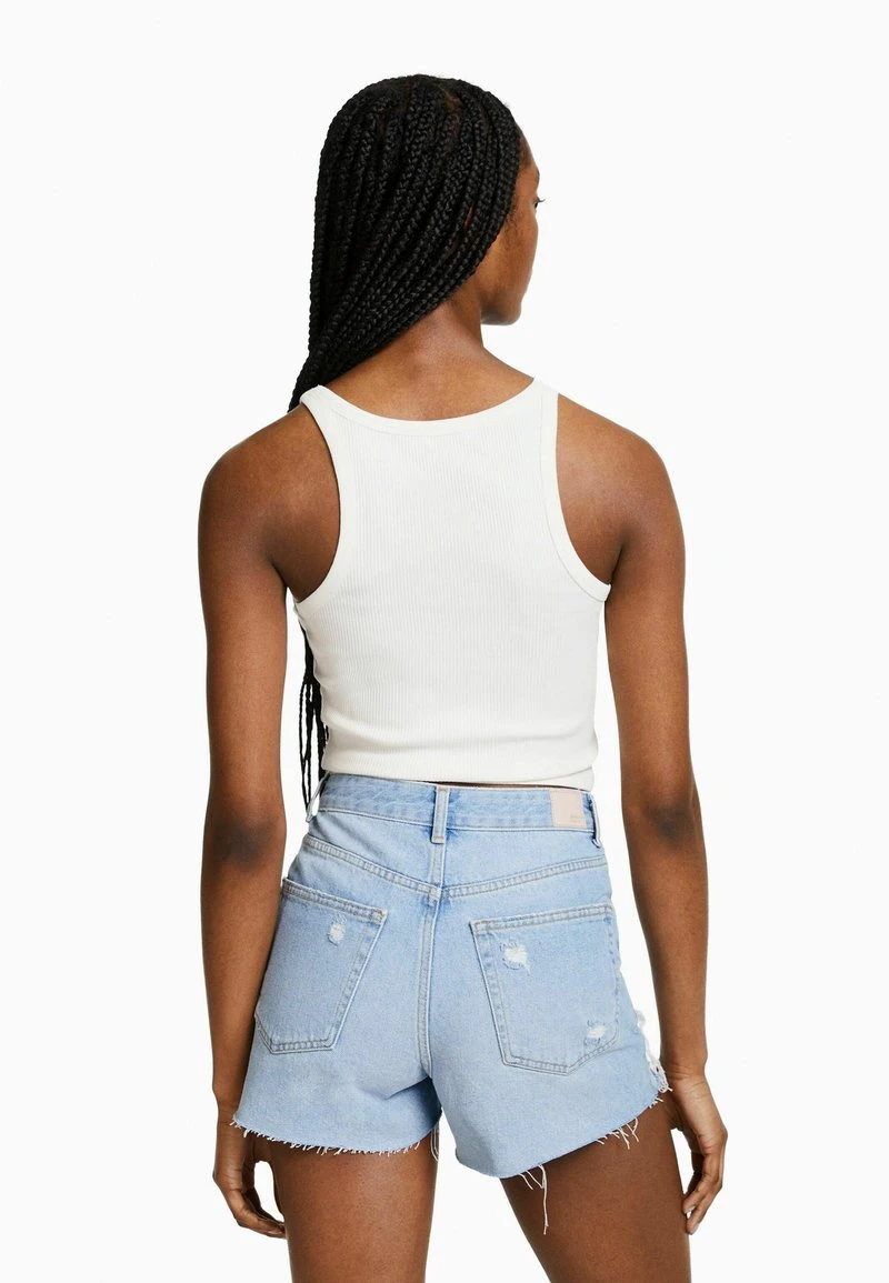 BERSHKA RIPPED WITH POCKETS - Jeans Shorts - Light Blue Denim 5 BERSHKA RIPPED WITH POCKETS - Jeans Shorts - Light Blue Denim – Bild 3