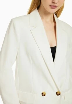 BERSHKA REGULAR­FIT TAILORED - FEMININE-CUT DOUBLE-BREASTED - Kurzmantel - White -Bershka Verkaufsgeschäft 9c6b3da2223c4916a81d2770e05f7128