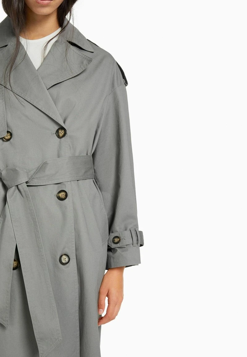 BERSHKA Trenchcoat - Grey 6 BERSHKA Trenchcoat - Grey – Bild 4