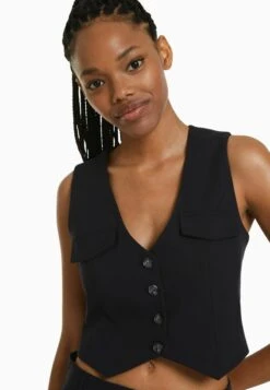 BERSHKA TAILORED BUTTONED - Weste - Blue 11 BERSHKA TAILORED BUTTONED - Weste - Blue -Bershka Verkaufsgeschäft 9dbcd51d092d416f93a96e3adba4eff7