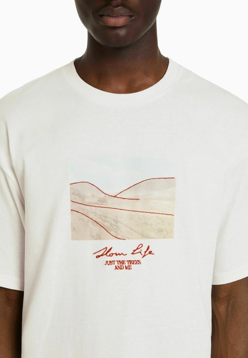 BERSHKA T-Shirt Print - Off-white 6 BERSHKA T-Shirt Print - Off-white – Bild 4