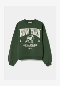 BERSHKA PRINTED - Sweatshirt - Green -Bershka Verkaufsgeschäft 9ee43771de8f4d37b9aba13e97cf3129