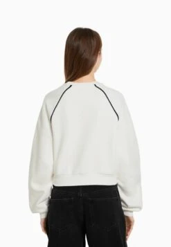 BERSHKA ROUND NECK CONTRAST - PRINT - Sweatshirt - White 10 BERSHKA ROUND NECK CONTRAST - PRINT - Sweatshirt - White -Bershka Verkaufsgeschäft 9f56b481964d48a9b184f40130fda5f3