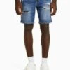 BERSHKA RIPPED - BERMUDA - Jeans Shorts - Dark Blue 1 BERSHKA RIPPED - BERMUDA - Jeans Shorts - Dark Blue -Bershka Verkaufsgeschäft 9ff61d17e3984e61b0bde623df2172b6