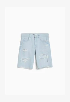 BERSHKA RIPPED - Jeans Shorts - Light Blue -Bershka Verkaufsgeschäft a0d25291633f438a8a8f8e4bc87823b6