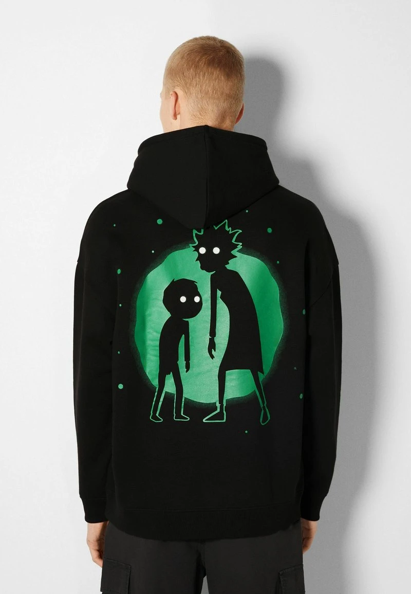 BERSHKA RICK & MORTY - PRINT - Kapuzenpullover - Black 3 BERSHKA RICK & MORTY - PRINT - Kapuzenpullover - Black